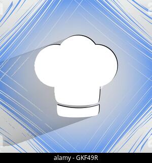 Lo Chef cap. La cottura. Appartamento moderno pulsante web su un piano geometrico sfondo astratto Illustrazione Vettoriale