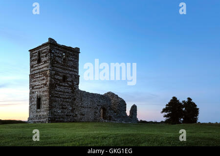 Knowlton Chiesa, boschi, Dorset, England, Regno Unito Foto Stock