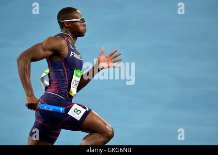 Rio de Janeiro, Brasile. 19 Ago, 2016. Jordier Thomas della Francia durante il 2016 Giochi Olimpici Estivi, atletica leggera Uomini Staffetta 4 x 400m Round 1 Credito: Azione Plus sport/Alamy Live News Foto Stock