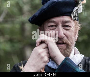 Giacobita di marzo a ponte alto celebrando la zona dove le prime pallottole furono lanciate durante il 1745 ribellione Scozia Scotland Foto Stock