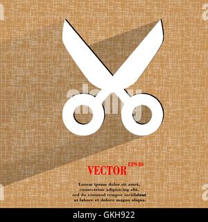 Forbici. Appartamento moderno design web su un piano geometrico sfondo astratto Illustrazione Vettoriale