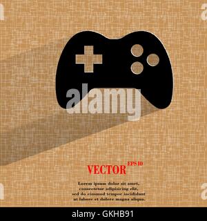 Joystick per giochi. Appartamento moderno design web su un piano geometrico sfondo astratto Illustrazione Vettoriale