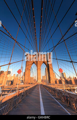 Stati Uniti d'America, New York New York City, il Ponte di Brooklyn Foto Stock