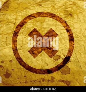 Annulla. Appartamento moderno pulsante web e lo spazio per il tuo testo. Illustrazione Vettoriale