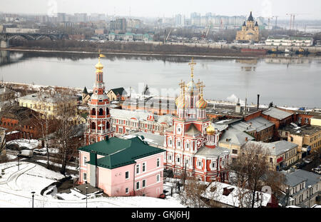 Famose chiese cristiane a Nizhny Novgorod Russia Foto Stock