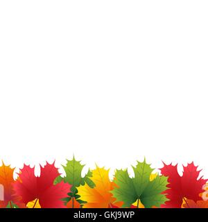 Autunno maple leaf su sfondo bianco Illustrazione Vettoriale