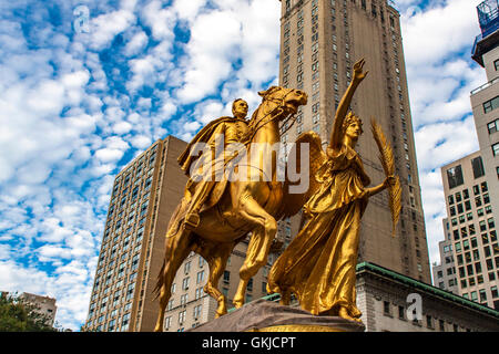 Generale William Tecumseh Sherman monumento nella città di New York Foto Stock