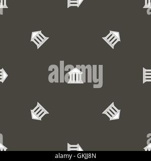 Il tempio greco icona modello senza giunture Illustrazione Vettoriale