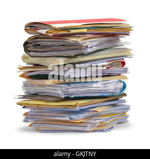 Le cartelle di file di archivio dati pila stack di colori Foto stock - Alamy