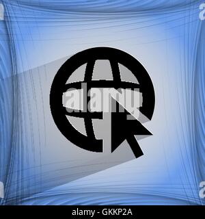 Globo. Appartamento moderno design web su un piano geometrico sfondo astratto Illustrazione Vettoriale