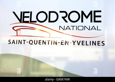 Velodromo francese Saint-Quentin-en-Yvelines, situato nel dipartimento di Yvelines vicino a Parigi ed è stata appena completata Foto Stock