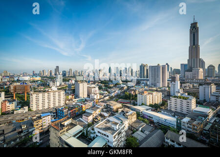 Vista del quartiere Ratchathewi, a Bangkok, in Thailandia. Foto Stock