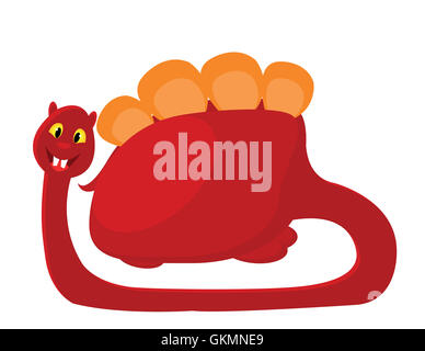 Illustrazione di un rosso dino Foto Stock