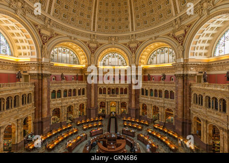 All'interno della Biblioteca del Congresso su Capitol Hill, Washington DC, Stati Uniti Foto Stock