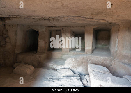 Tombe dei Re museo archeologico di Paphos a Cipro Foto Stock