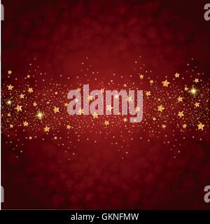 Le palle di Natale decorazioni vettore sfondo colorato sfondo rosso oro xmas X-mas motion Illustrazione Vettoriale