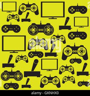 Silhouette di videogiochi Illustrazione Vettoriale