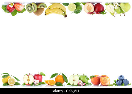 Frutti di colore arancione apple mele arance con copyspace spazio copia Foto Stock