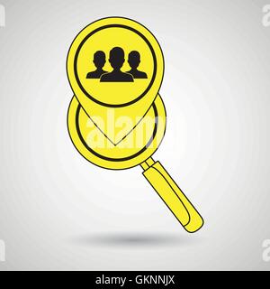 app di ricerca pin Illustrazione Vettoriale