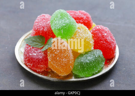 Colori luminosi di frutta fatta in casa jujube marmellata Foto Stock