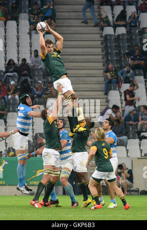 Nelspruit, Sud Africa. Il 20 agosto 2016. La South African National Rugby team in azione contro la Puma presso lo Stadio Mbombela. Eben Etzebeth lineout Foto Stock