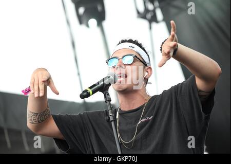 WANTAGH, NY - 21 agosto: William Lo Strinare perfoming live al 2016 Billboard Hot 100 Music Festival a Nikon di Jones Beach Theatre, il 21 agosto 2016 in Wantagh, New York. Credito: Diego Corredor/Media punzone Credito: MediaPunch Inc/Alamy Live News Foto Stock