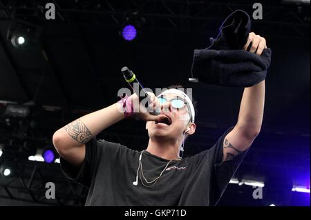 WANTAGH, NY - 21 agosto: William Lo Strinare perfoming live al 2016 Billboard Hot 100 Music Festival a Nikon di Jones Beach Theatre, il 21 agosto 2016 in Wantagh, New York. Credito: Diego Corredor/Media punzone Credito: MediaPunch Inc/Alamy Live News Foto Stock