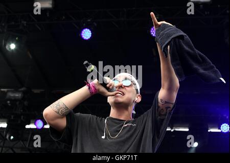 WANTAGH, NY - 21 agosto: William Lo Strinare perfoming live al 2016 Billboard Hot 100 Music Festival a Nikon di Jones Beach Theatre, il 21 agosto 2016 in Wantagh, New York. Credito: Diego Corredor/Media punzone Credito: MediaPunch Inc/Alamy Live News Foto Stock