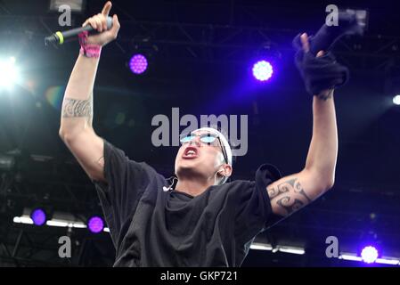 WANTAGH, NY - 21 agosto: William Lo Strinare perfoming live al 2016 Billboard Hot 100 Music Festival a Nikon di Jones Beach Theatre, il 21 agosto 2016 in Wantagh, New York. Credito: Diego Corredor/Media punzone Credito: MediaPunch Inc/Alamy Live News Foto Stock