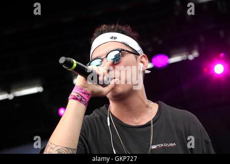 WANTAGH, NY - 21 agosto: William Lo Strinare perfoming live al 2016 Billboard Hot 100 Music Festival a Nikon di Jones Beach Theatre, il 21 agosto 2016 in Wantagh, New York. Credito: Diego Corredor/Media punzone Credito: MediaPunch Inc/Alamy Live News Foto Stock