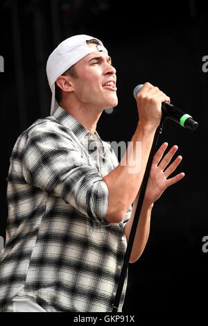 Wantagh, NY, STATI UNITI D'AMERICA. 21 Ago, 2016. Timeflies perfoming live al 2016 Billboard Hot 100 Music Festival a Nikon di Jones Beach Theatre, il 21 agosto 2016 in Wantagh, New York. Credito: Diego Corredor/media/punzone Alamy Live News Foto Stock