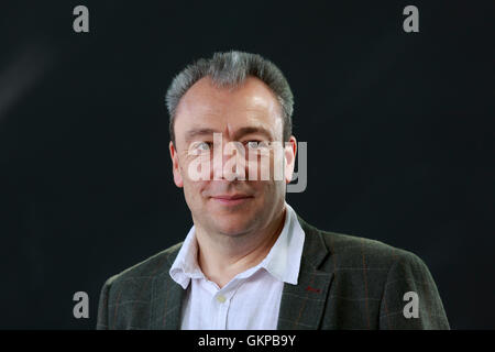 Edinburgh, Regno Unito. Il 22 agosto 2016. Edinburgh International Book Festival il giorno 9. Edinburgh International Book Festival si svolge a Charlotte Square Gardens. Edimburgo. Nella foto Jim Carruth. Pak@ Mera/Alamy Live News Foto Stock