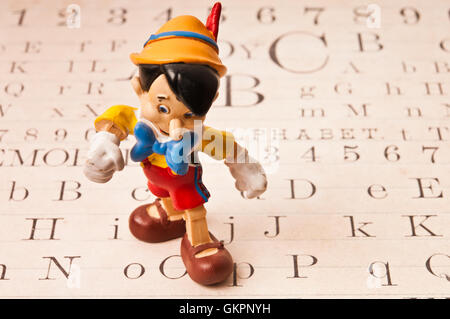 Pinocchio figurina Foto Stock