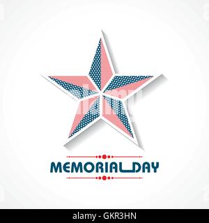 Creative memorial day saluto vettore di stock Illustrazione Vettoriale