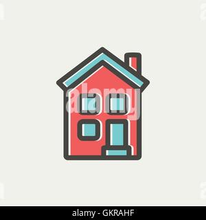 Home thin line icona Illustrazione Vettoriale