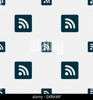 Icona feed RSS di segno. Modello senza cuciture con texture geometrica. Vettore Illustrazione Vettoriale