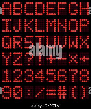 Colorata rosso LED set contro uno sfondo scuro Illustrazione Vettoriale