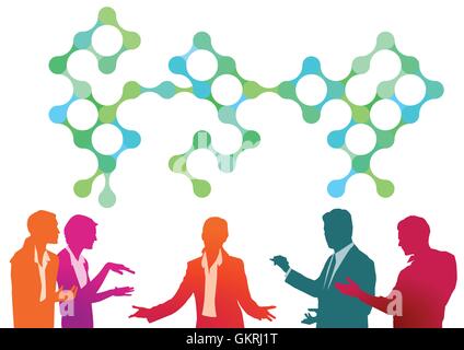 Partenariato di conferenza Illustrazione Vettoriale