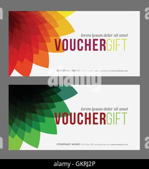 Moderno Gift Voucher Template Illustrazione Vettoriale