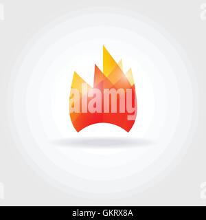 Vigili del fuoco di fiamma vector logo design Illustrazione Vettoriale