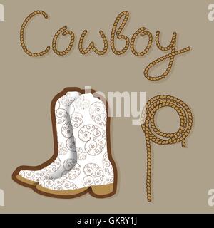 Cowboy poster. Wild West sfondo per il vostro design. Illustrazione Vettoriale