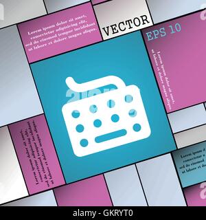 Icona della tastiera segno. Appartamento moderno stile per il design. Vettore Illustrazione Vettoriale