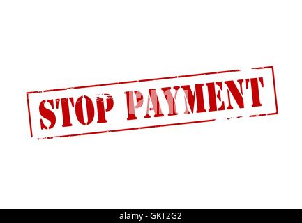 Stop pagamento Illustrazione Vettoriale