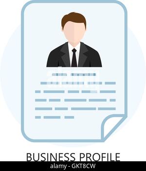 Attività icona profilo piatto il concetto di design Illustrazione Vettoriale