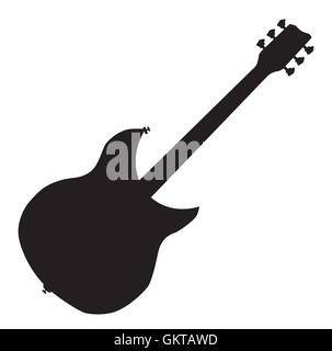 Chitarra elettrica Silhouette Illustrazione Vettoriale