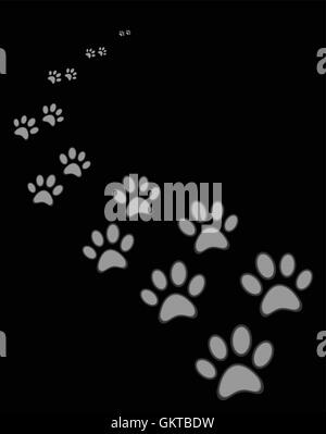 Cane o gatto paw print Illustrazione Vettoriale