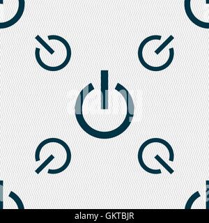 Icona di alimentazione segno. Modello senza cuciture con texture geometrica. Vettore Illustrazione Vettoriale