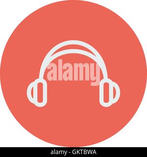 Thi cuffia icona linea Illustrazione Vettoriale