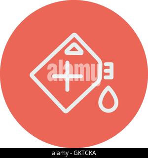 Contenitore di gas thin line icona Illustrazione Vettoriale