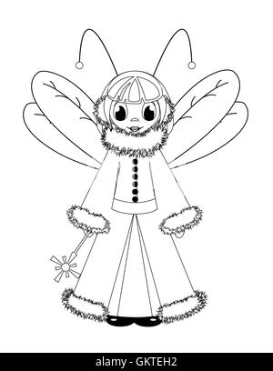 Colorazione con fata Illustrazione Vettoriale